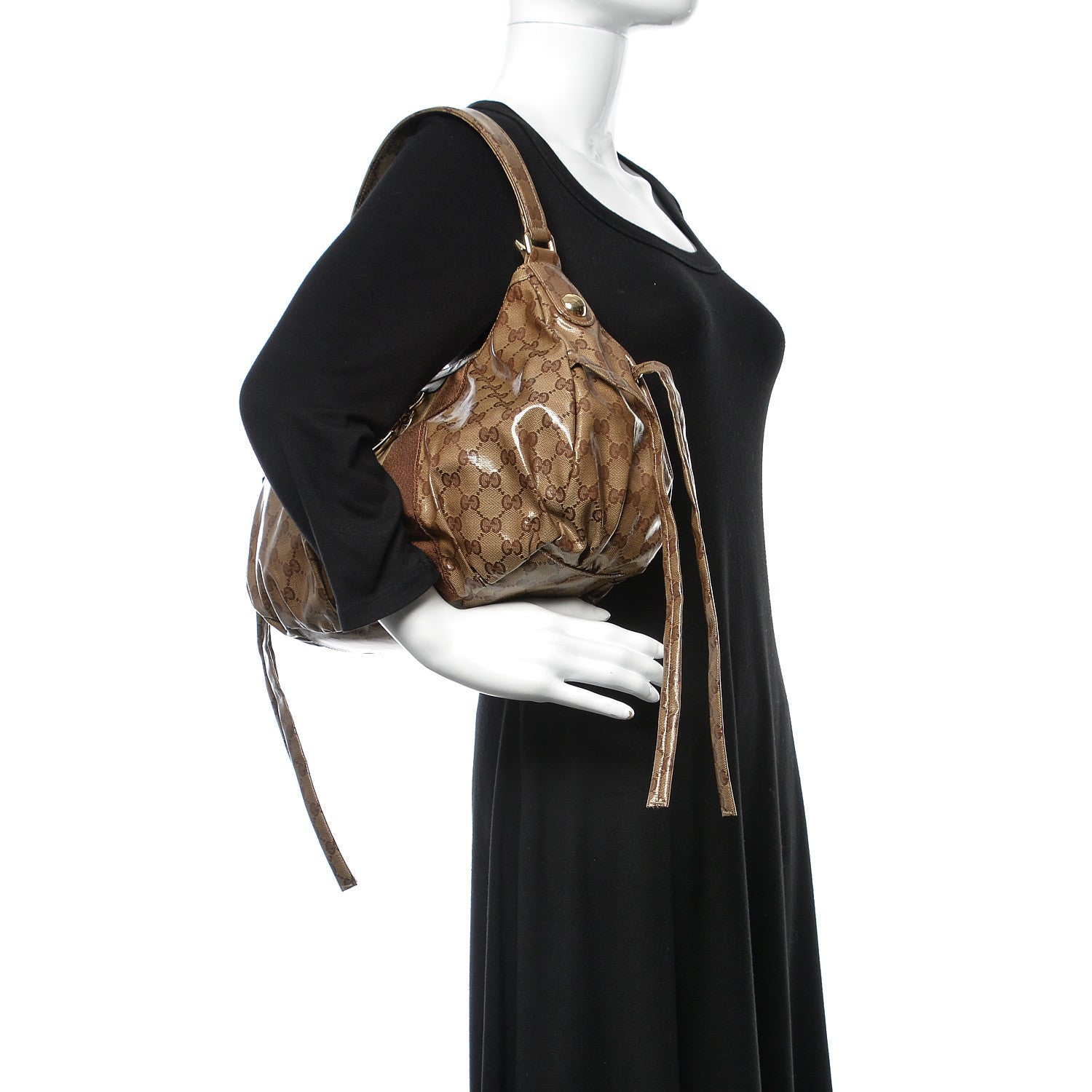 Gucci Crystal Monogram Web Hobo 2 of 10
