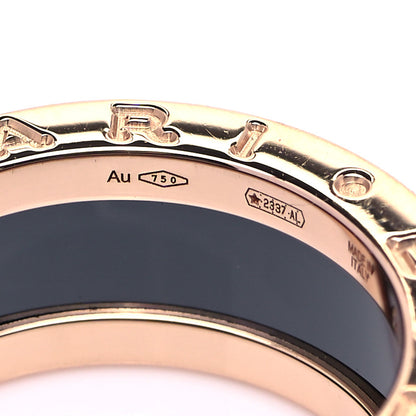 Bulgari 18K Rose Gold Black Ceramic B.Zero1 Two-Band Ring 50 5.25 5 of 7