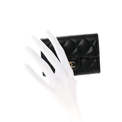 Chanel Caviar Quilted Classic 4 Key Holder Wallet Black 2 of 8
