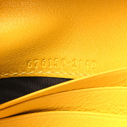 Gucci Wonka Grain Calfskin GG Monogram Embossed Card Case Wallet Stone Topaz 7 of 8