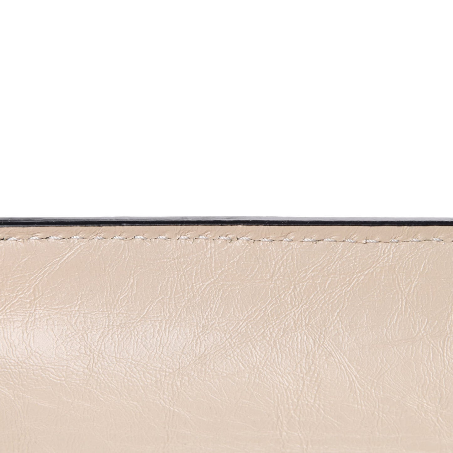 Craquele Calfskin Medium Glam Lock Rockstud Flap Light Ivory