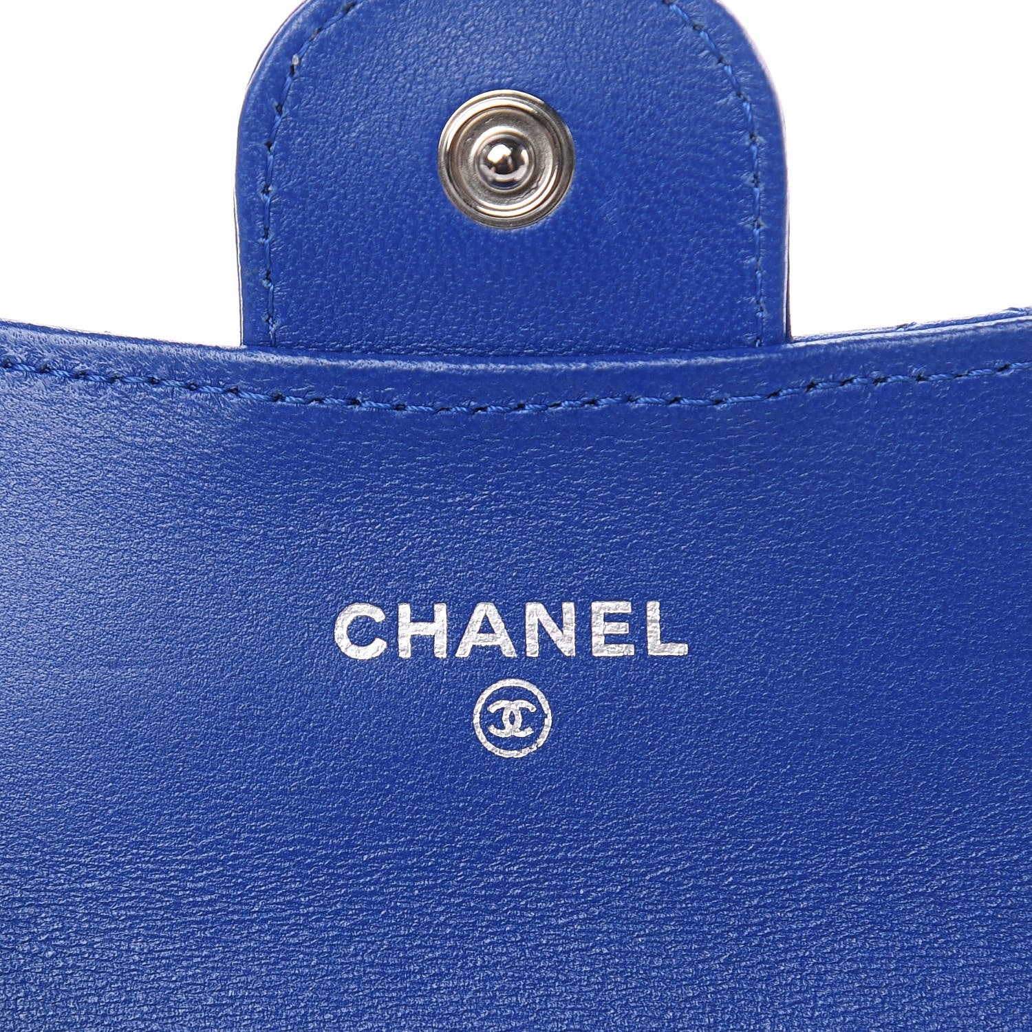Chanel Lambskin Quilted Card Holder Royal Blue 6 of 10