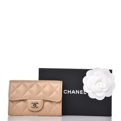 Chanel Caviar Quilted Card Holder Wallet Beige 9 of 9