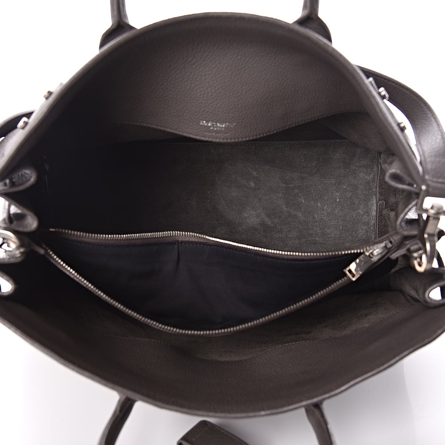 Grained Calfskin Medium Souple Sac De Jour Kaki Militaire