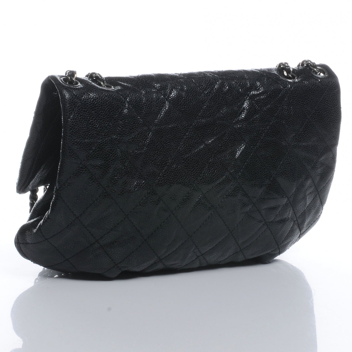 Chanel Glazed Caviar Quilted Small Elastic Flap Black 3 of 8