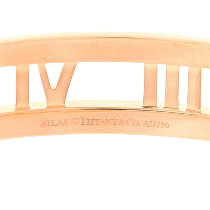 Tiffany 18K Rose Gold Diamond Atlas Open Hinged Bangle Bracelet 4 of 6