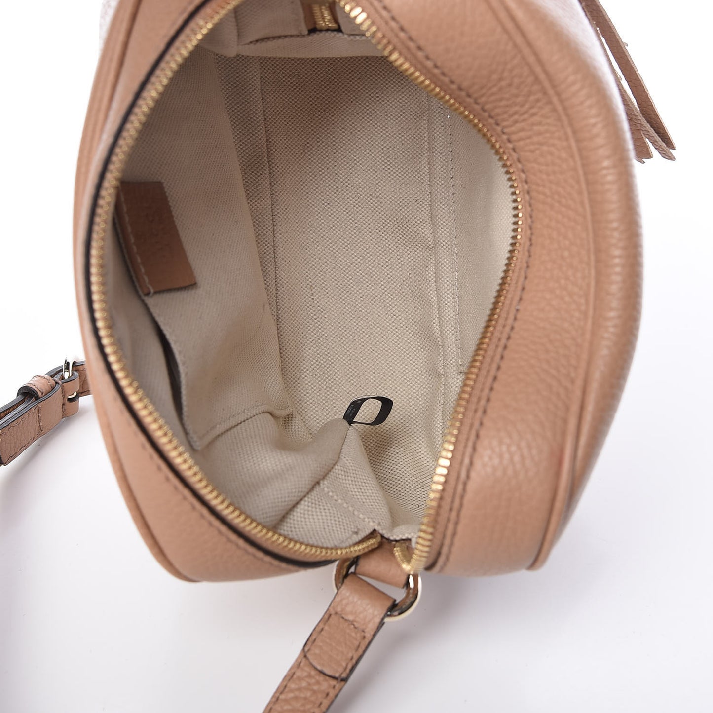 Pebbled Calfskin Small Soho Disco Bag Camelia