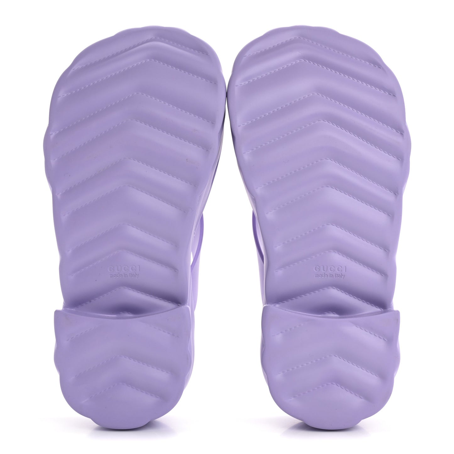 Rubber Chevron Logo Embossed Womens Thong Platform Sandals 38 Lapis
