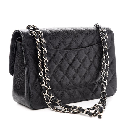 Chanel Caviar Quilted Jumbo Double Flap Black 3 of 13