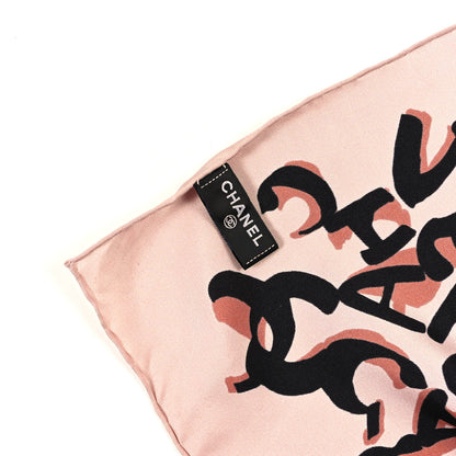 Chanel Silk Logo Scarf Pink 3 of 4