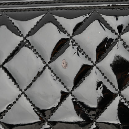 Chanel Patent Calfskin Quilted Boy Yen Wallet Black 9 of 9