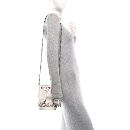 Christian Louboutin Calfskin Glitter Marie Jane Bucket White 2 of 9