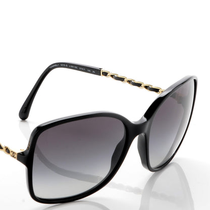 Chanel Lambskin Square Chain Sunglasses 5210-Q Black 6 of 9