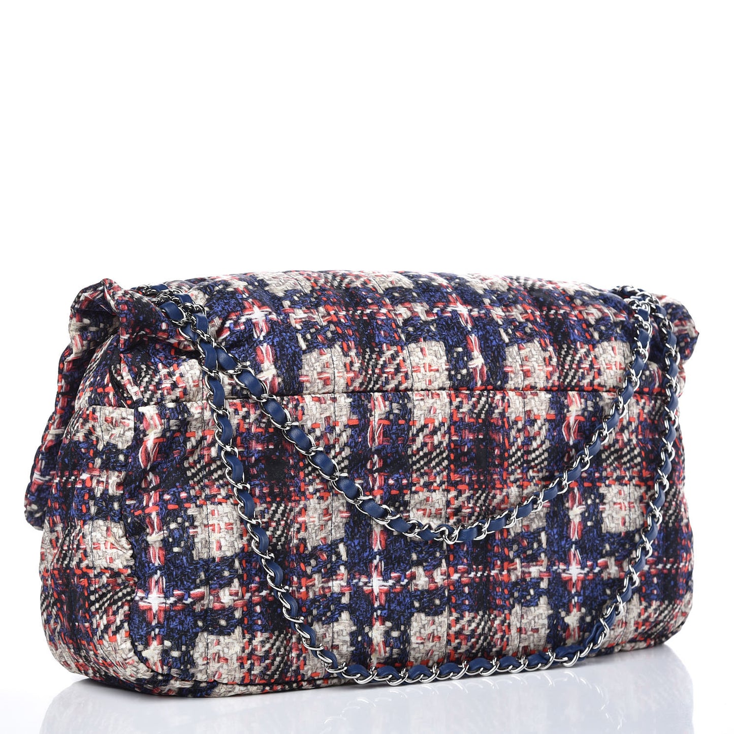Nylon Tweed Printed Maxi Flap Multicolor