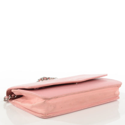 Chanel Caviar Timeless CC Wallet on Chain WOC Pink 4 of 14