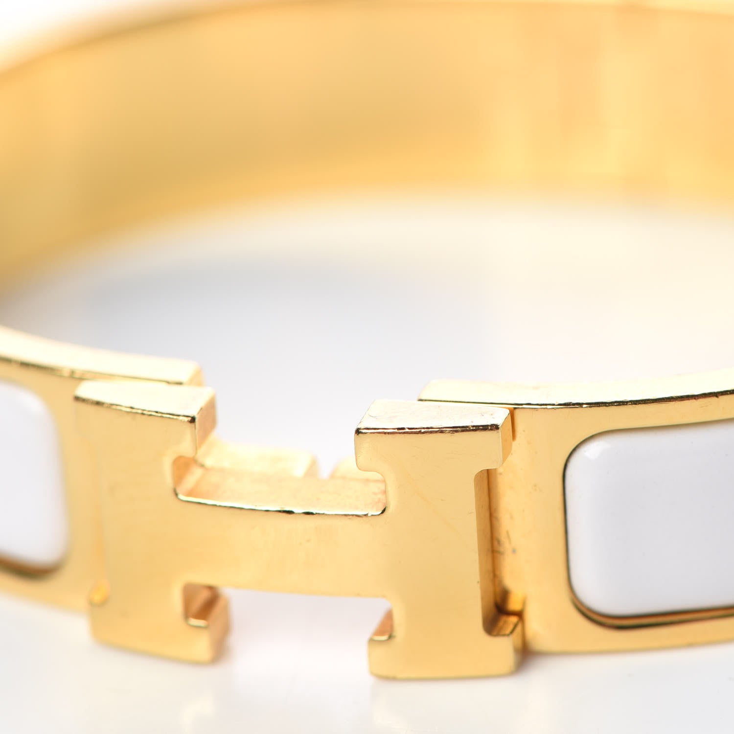Hermes Enamel Narrow Clic Clac H Bracelet PM White 5 of 5