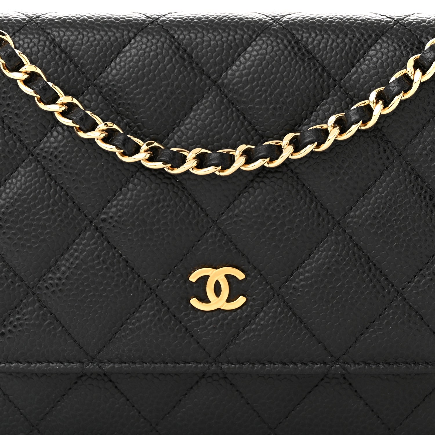 Chanel Caviar Quilted Wallet on Chain WOC Black 9 of 12