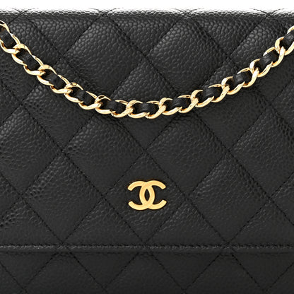 Chanel Caviar Quilted Wallet on Chain WOC Black 9 of 12