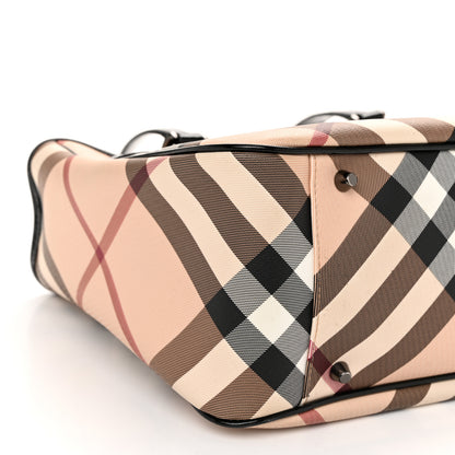 Burberry Nova Check Patent Medium Emmy Tote Black 10 of 11