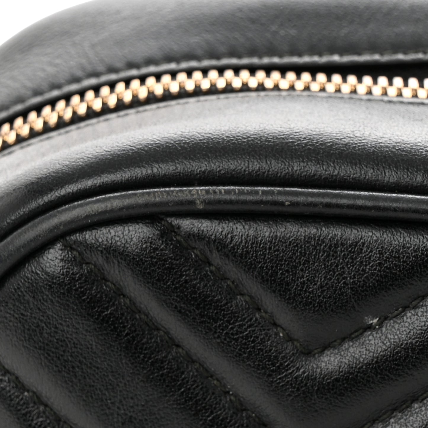 Calfskin Matelasse Small GG Marmont Chain Shoulder Bag Black