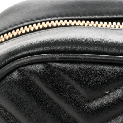 Gucci Calfskin Matelasse Small GG Marmont Chain Shoulder Bag Black 11 of 15