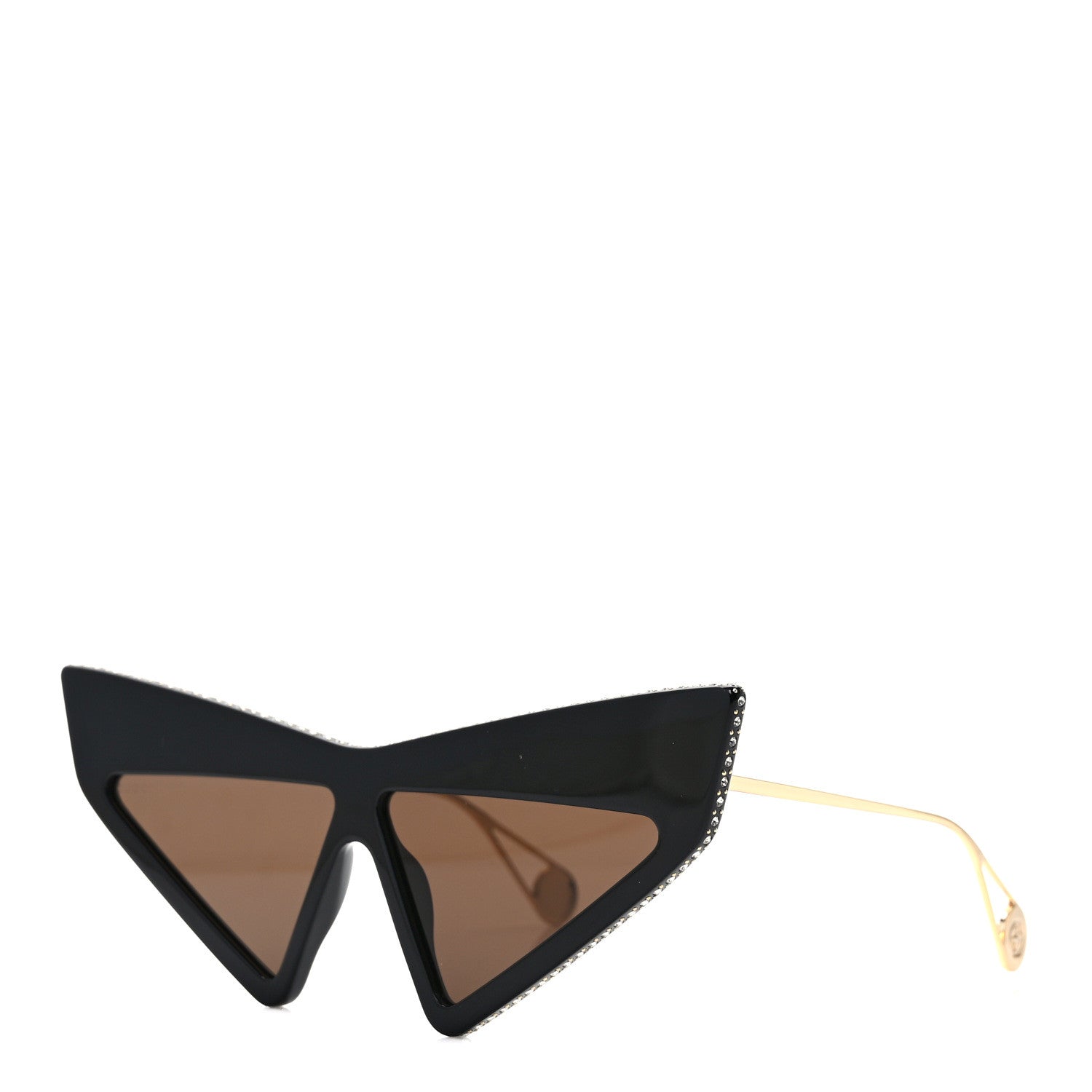 Gucci Acetate Crystal Geometric Sunglasses GG0430S Black 1 of 6