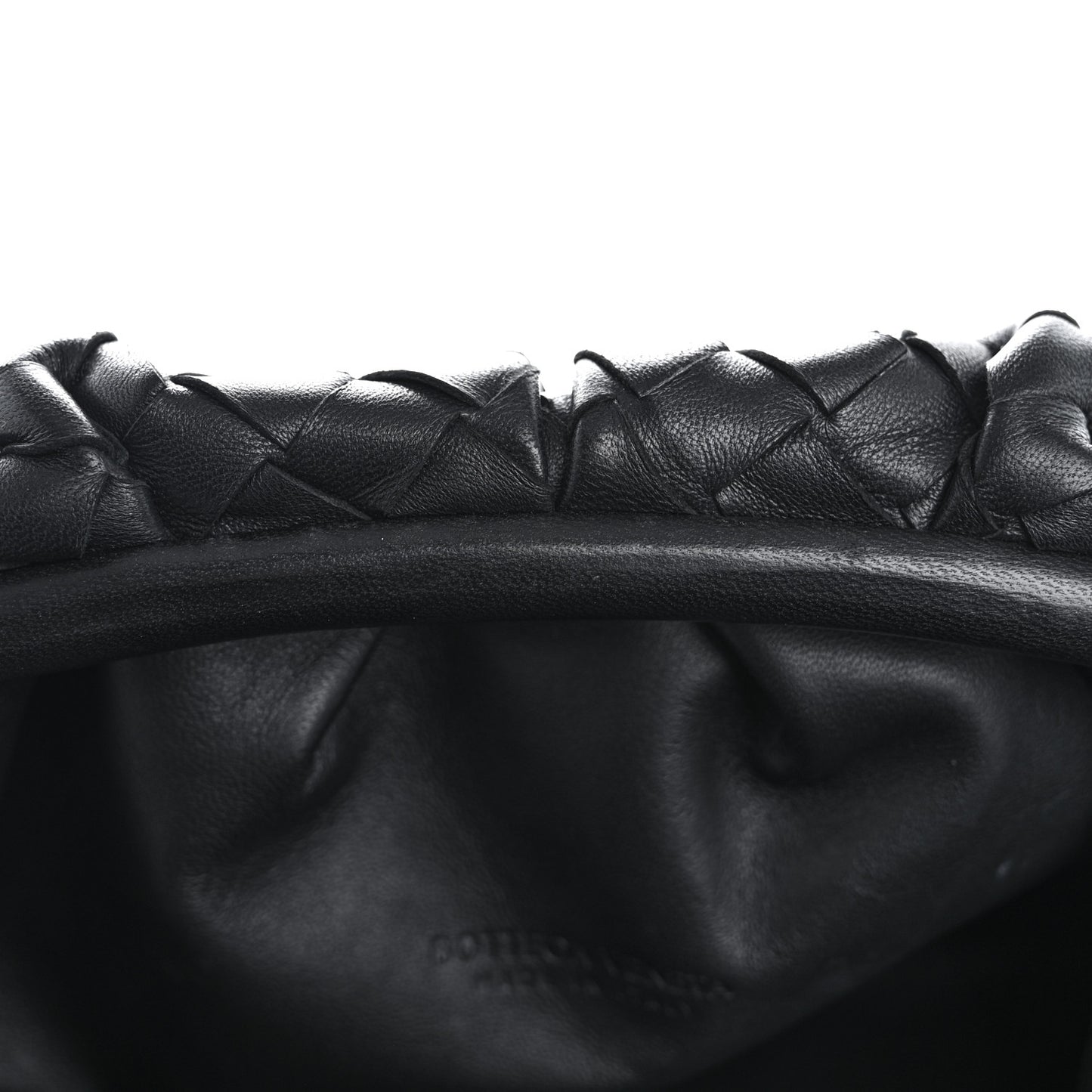 Nappa Maxi Intreccio The Pouch Oversized Clutch Black