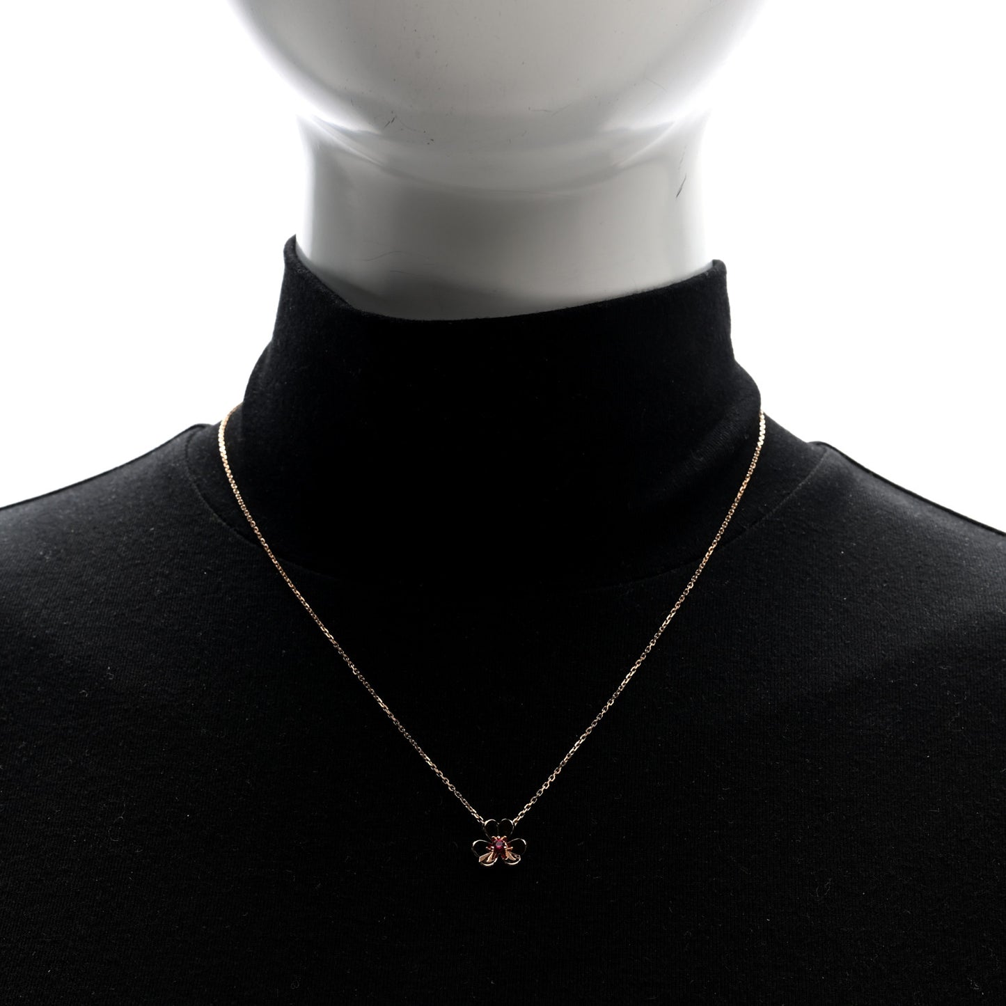 18K Rose Gold Ruby Mini Frivole Pendant Necklace