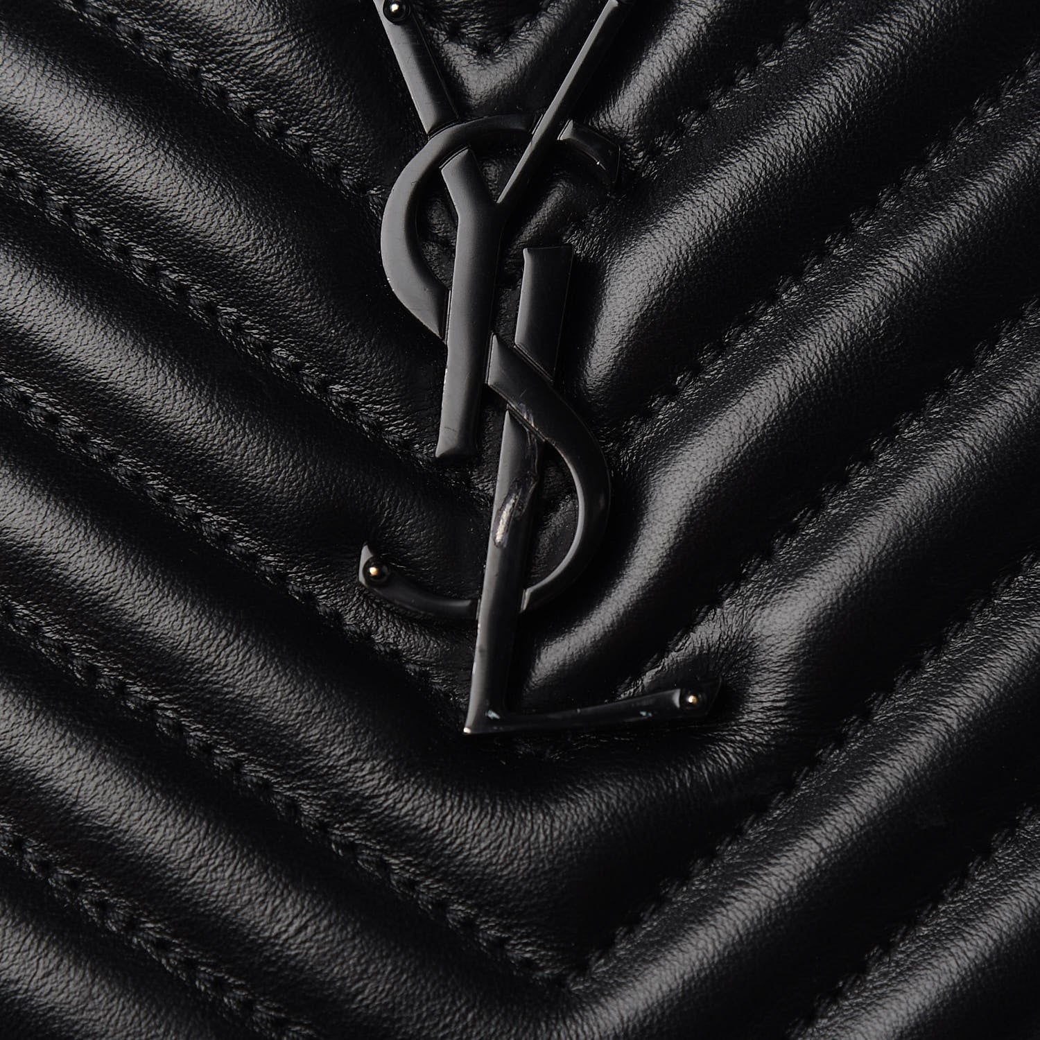 Saint Laurent Calfskin Matelasse Monogram Lou Camera Bag Black 14 of 14