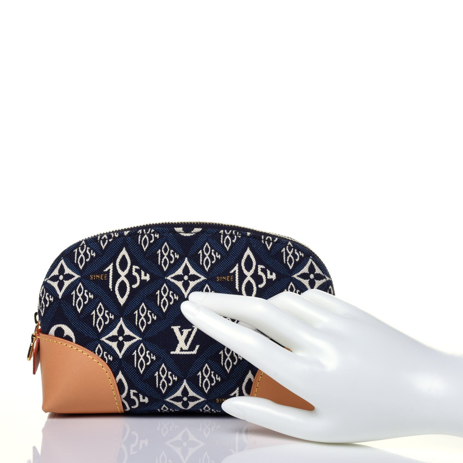 Louis Vuitton Jacquard Since 1854 Cosmetic Pouch PM Blue 2 of 11