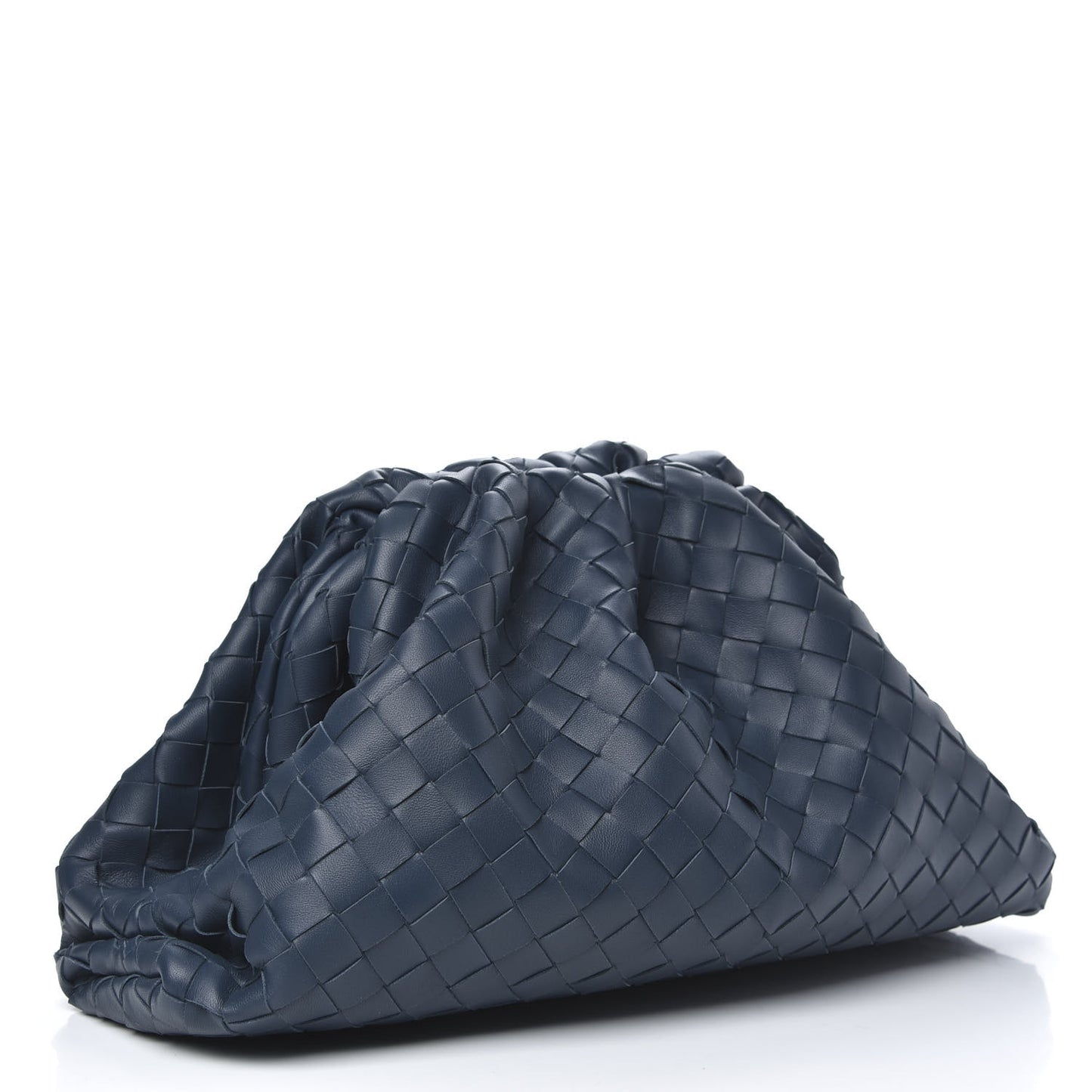 Nappa Maxi Intrecciato The Pouch Oversized Clutch Deep Blue