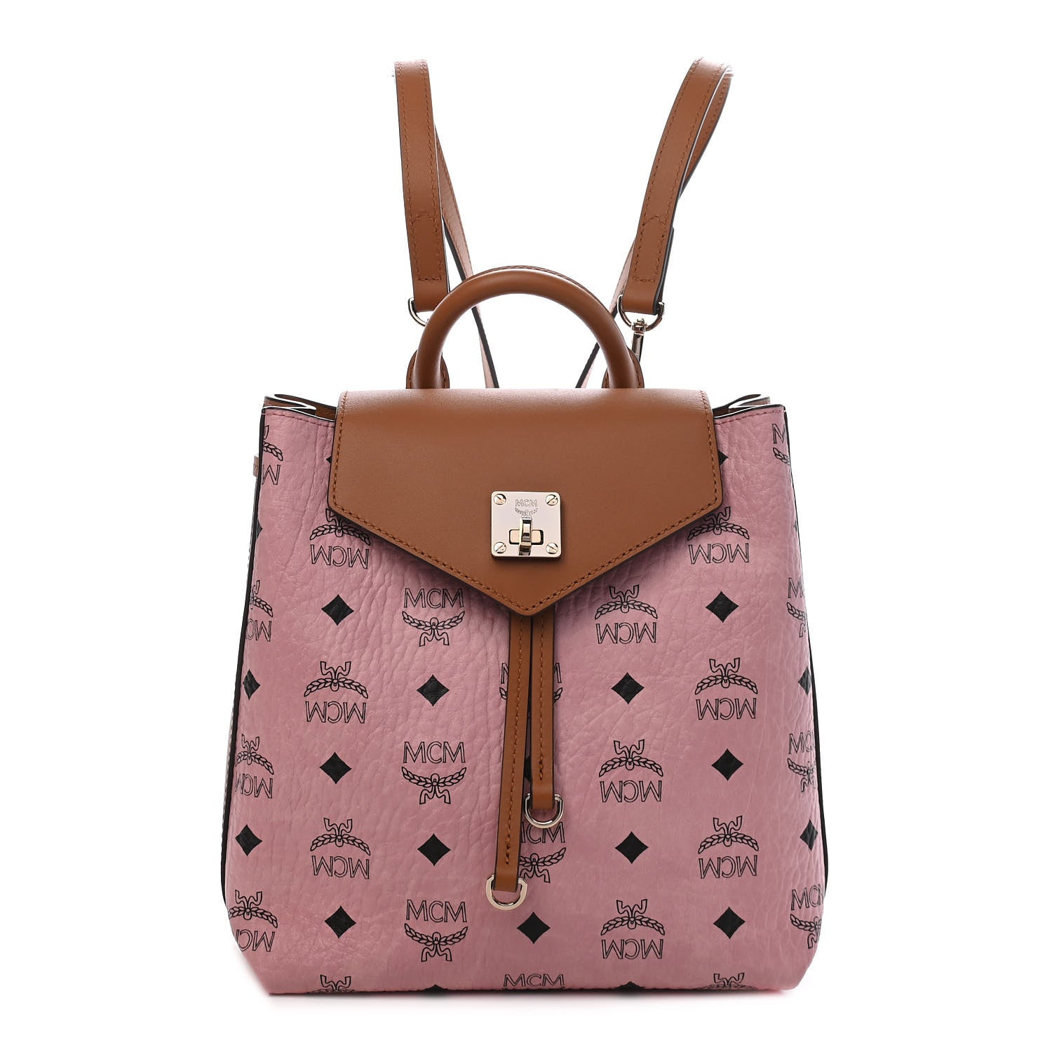 MCM Visetos Small Essential Backpack Soft Pink 1 of 8
