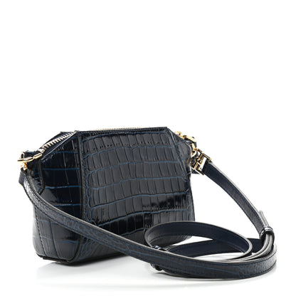 Givenchy Calfskin Crocodile Embossed Nano Antigona Navy 3 of 8