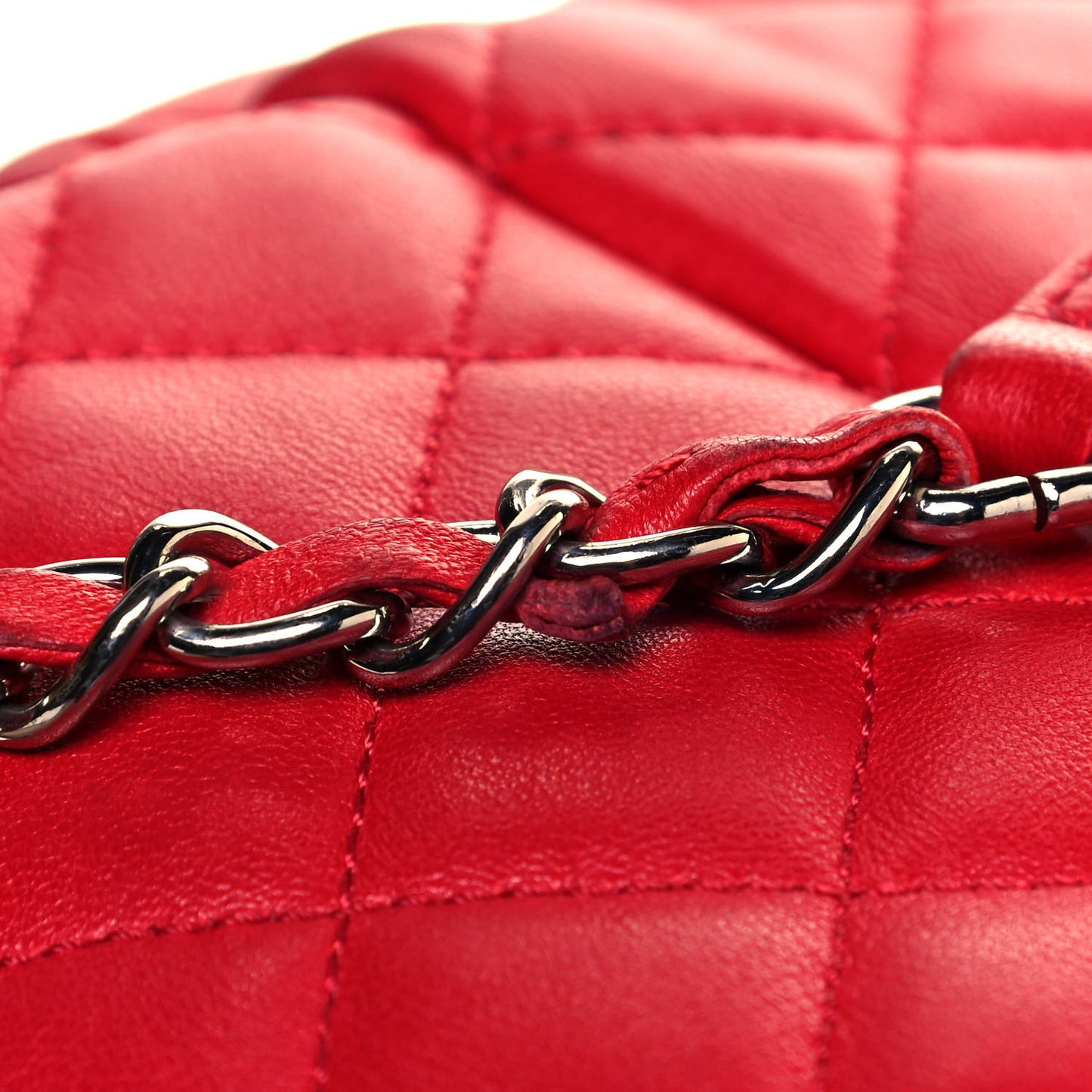 Lambskin Quilted Large Urban Spirit Backpack Red