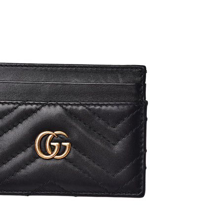 Gucci Calfskin Matelasse GG Marmont Card Holder Black 8 of 9