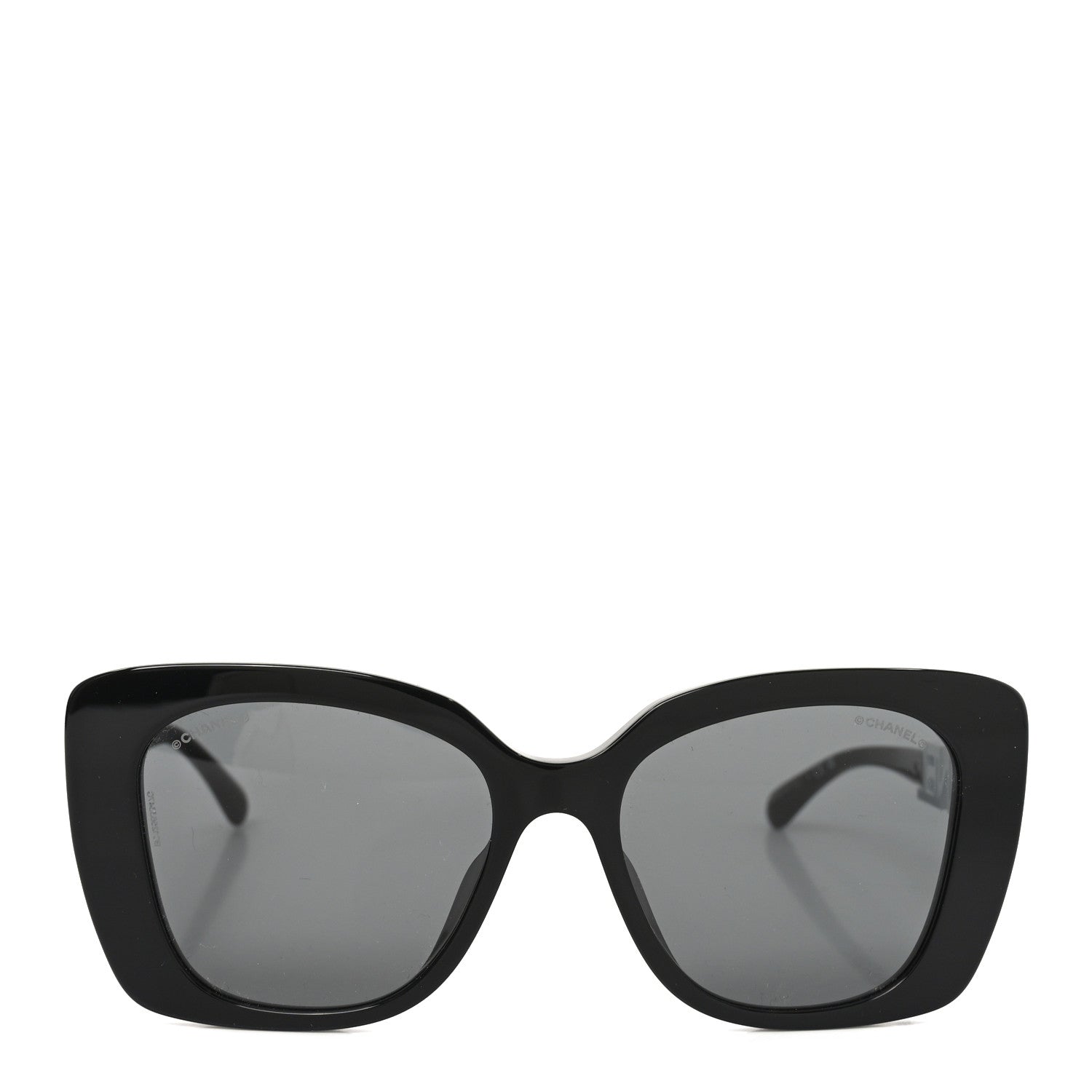 Chanel Acetate Strass Square Sunglasses 5422-B-A Black White 2 of 7