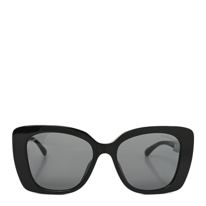 Chanel Acetate Strass Square Sunglasses 5422-B-A Black White 2 of 7