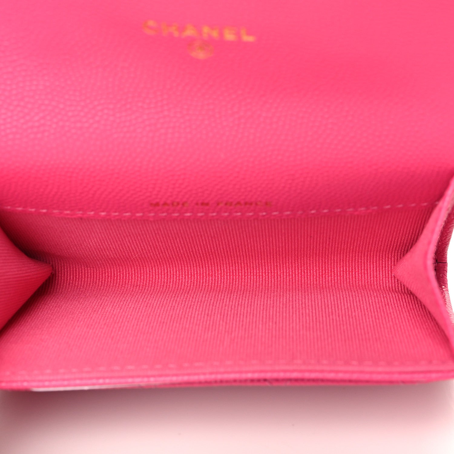 Chanel Caviar Quilted Flap Card Holder Wallet Pink 5 of 9