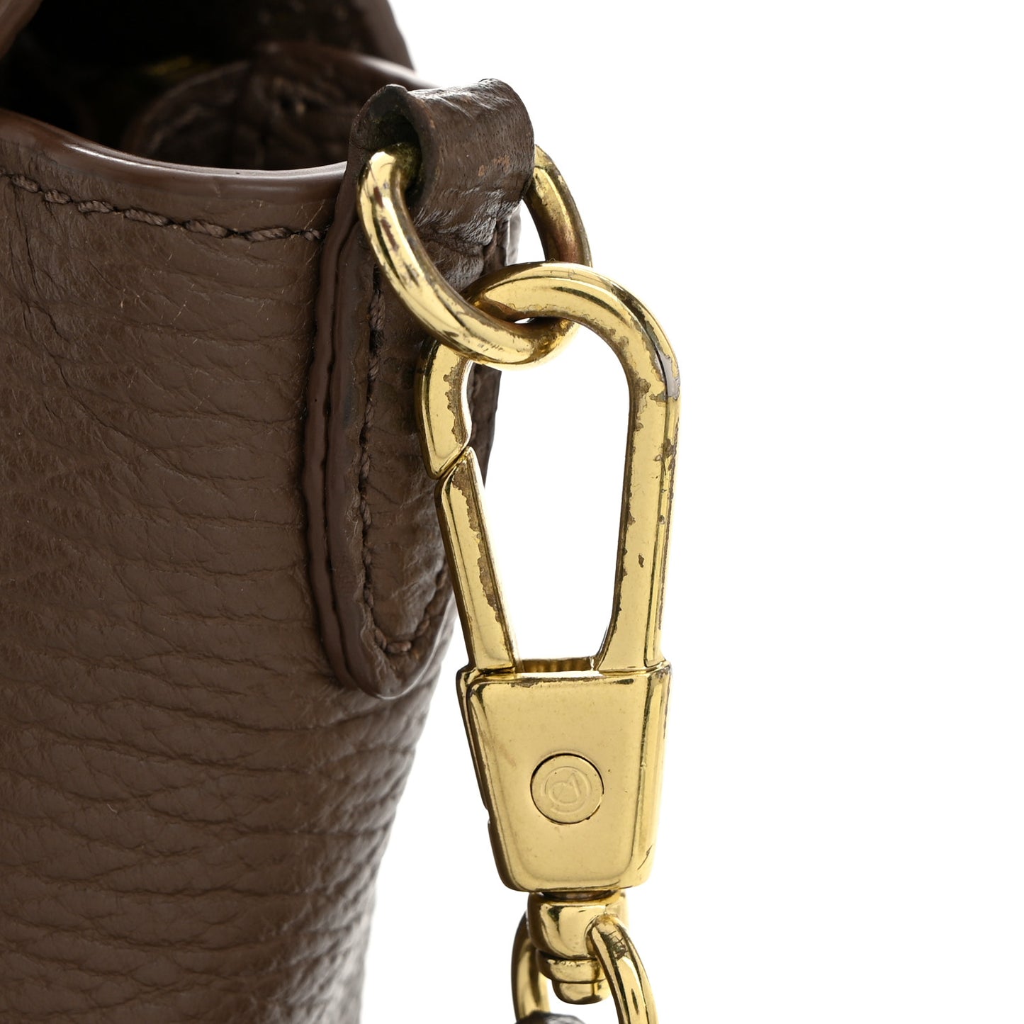 Textured Calfskin Mini Pashli Satchel Taupe