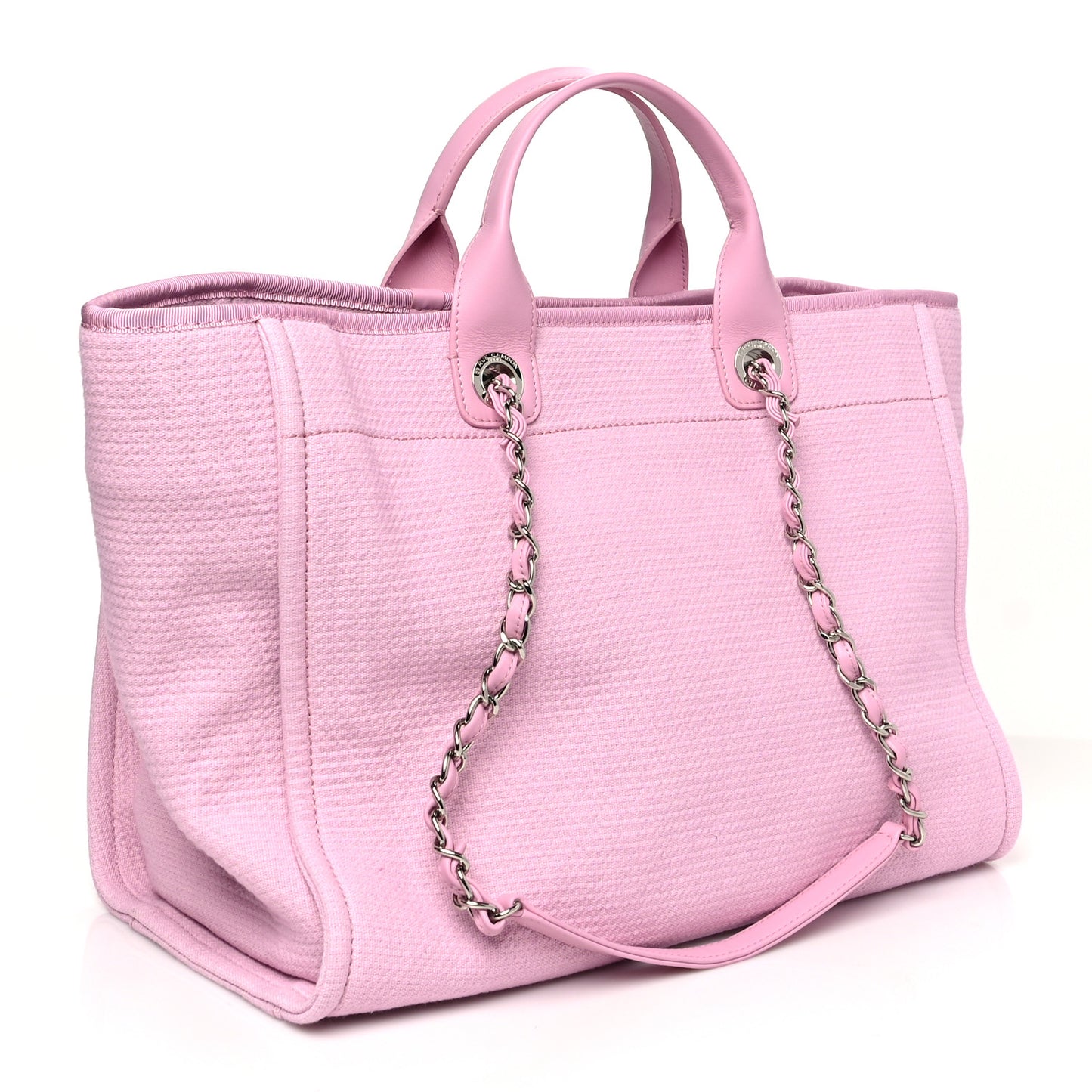 Mixed Fibers Medium Deauville Tote Dark Pink