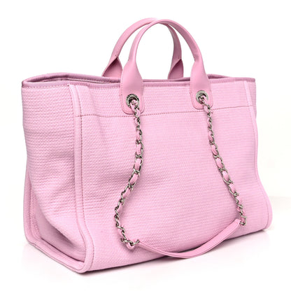 Chanel Mixed Fibers Medium Deauville Tote Dark Pink 4 of 10
