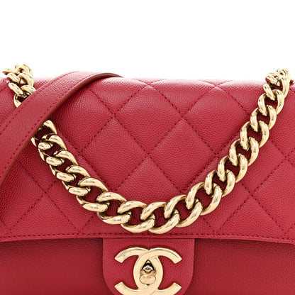 Chanel Caviar Quilted Small Studded Flap Red 8 of 12