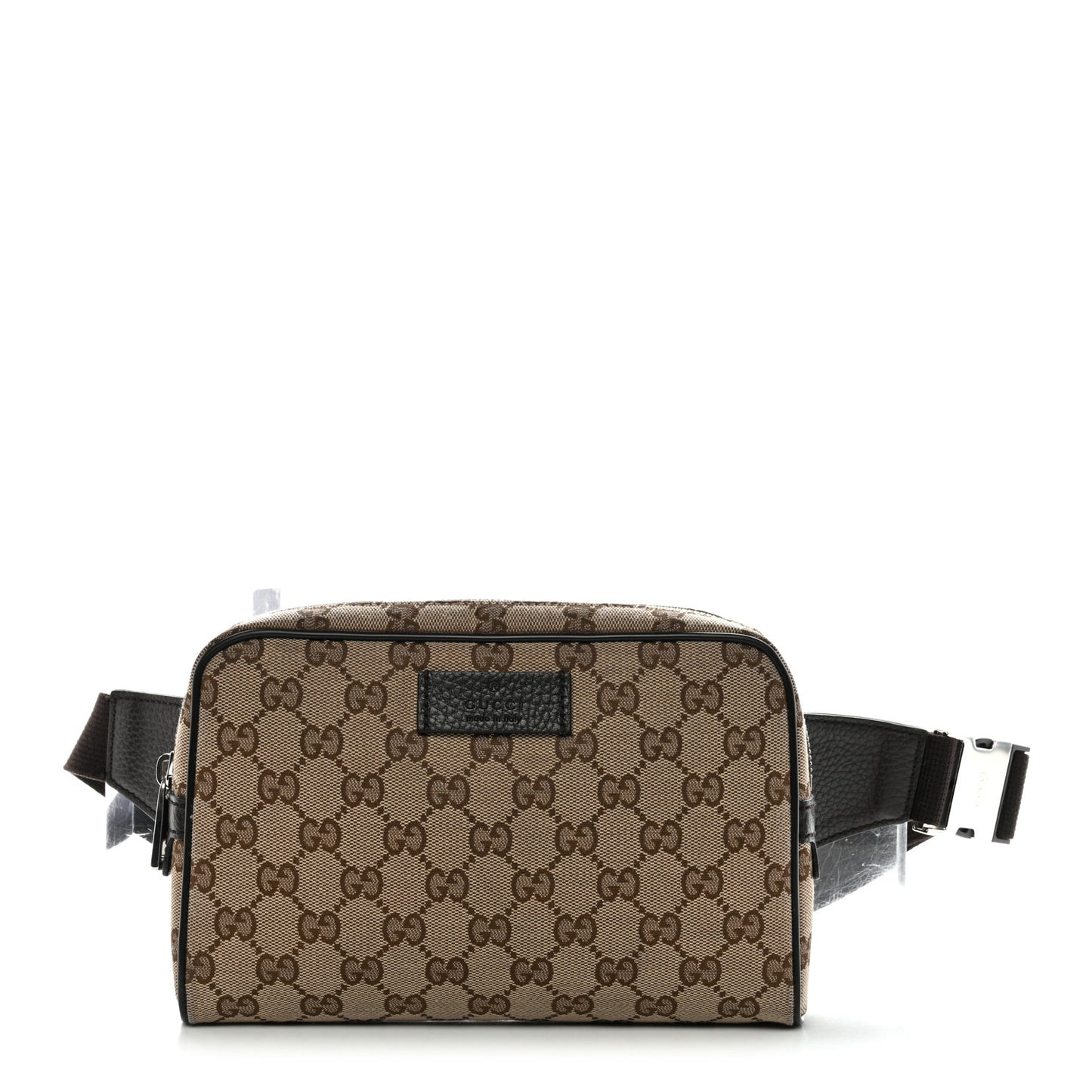 Monogram Dollar Calfskin Belt Bag Beige Ebony Testa di Moro Marrone Scuro