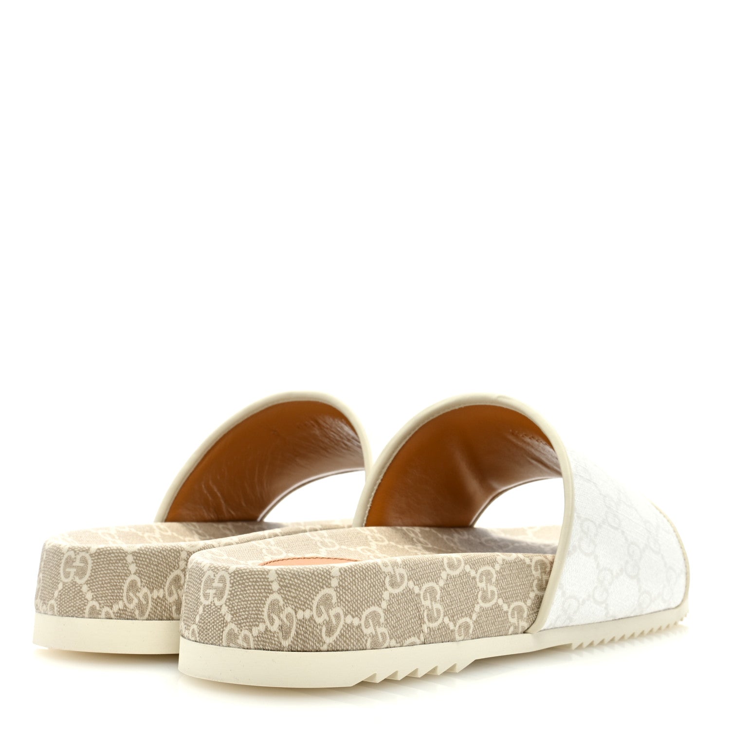 Gucci GG Supreme Monogram Demetra Mens Slide Sandals 9 White Mystic White 4 of 7