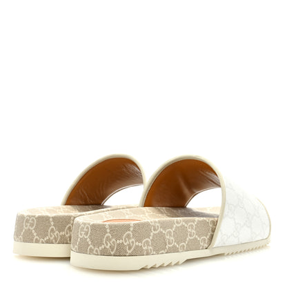 Gucci GG Supreme Monogram Demetra Mens Slide Sandals 9 White Mystic White 4 of 7