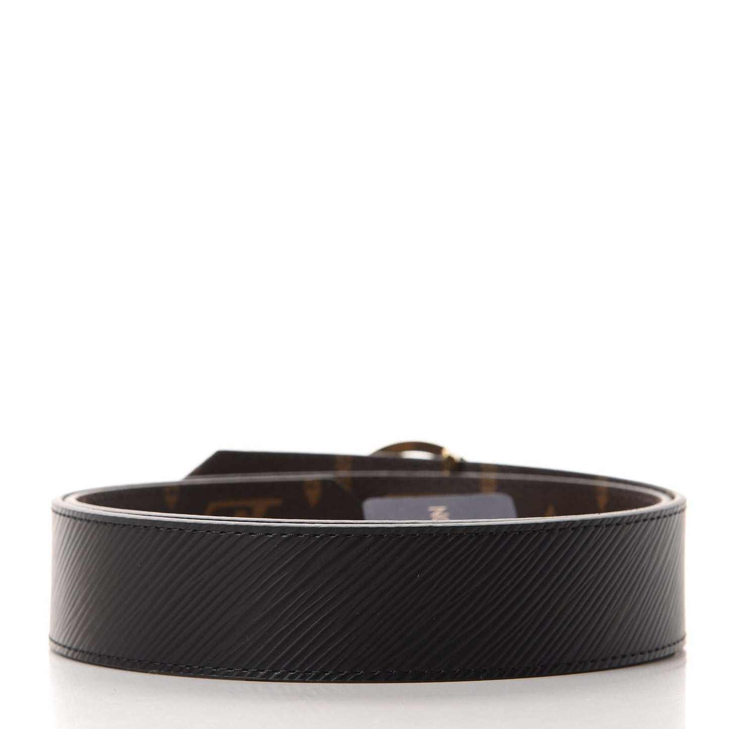 Monogram Epi 35mm LV Circle Reversible Belt 80 32 Black