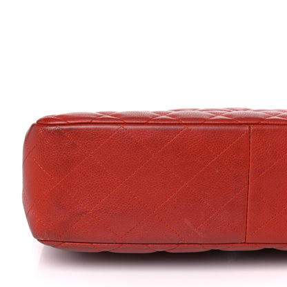 Chanel Caviar Quilted Jumbo Double Flap Red 19 of 24