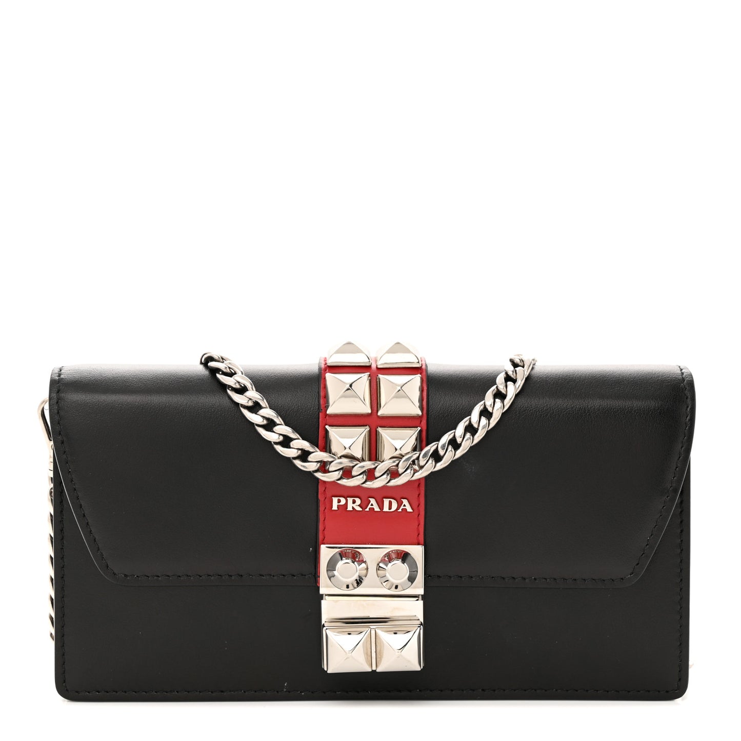 City Calfskin Studded Mini Elektra Crossbody Bag Black Fuoco