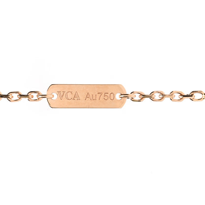Van Cleef & Arpels 18K Rose Gold Gray Mother of Pearl Vintage Alhambra Pendant Necklace 4 of 5