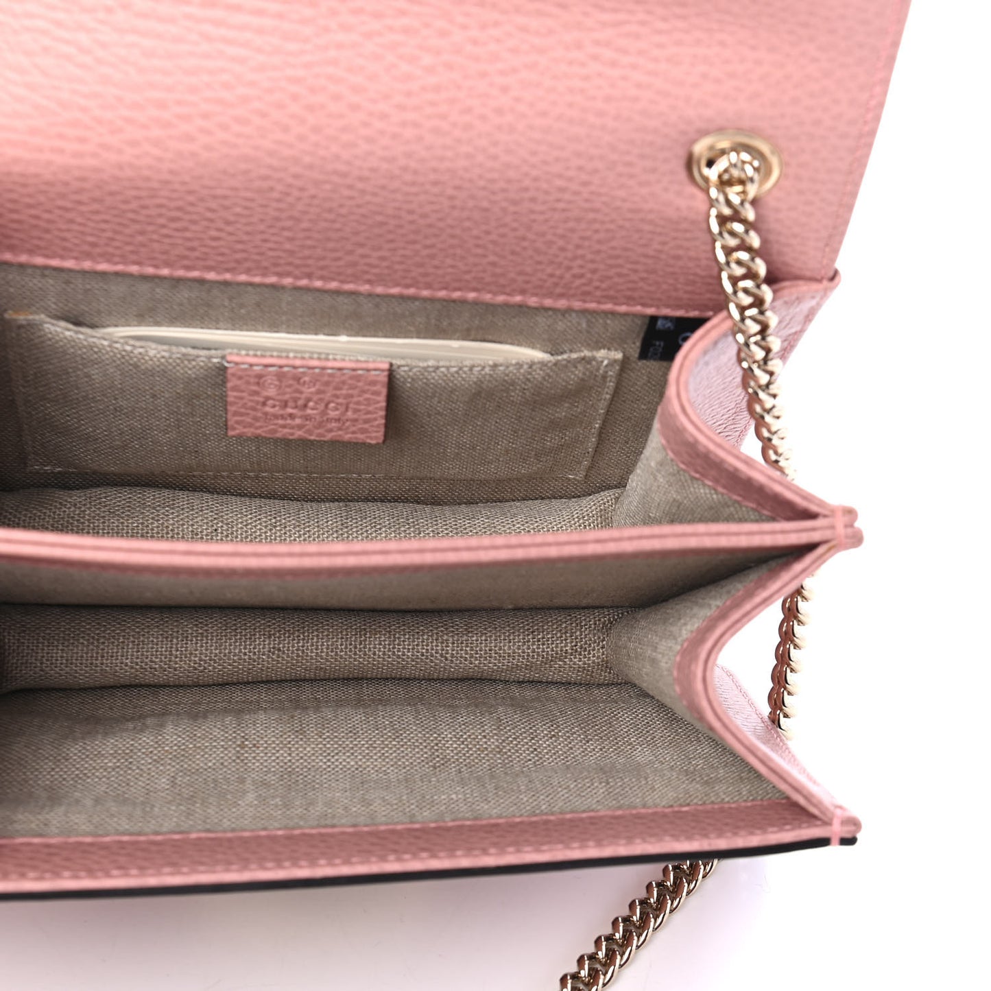 Dollar Calfskin Small Interlocking G Shoulder Bag Soft Pink